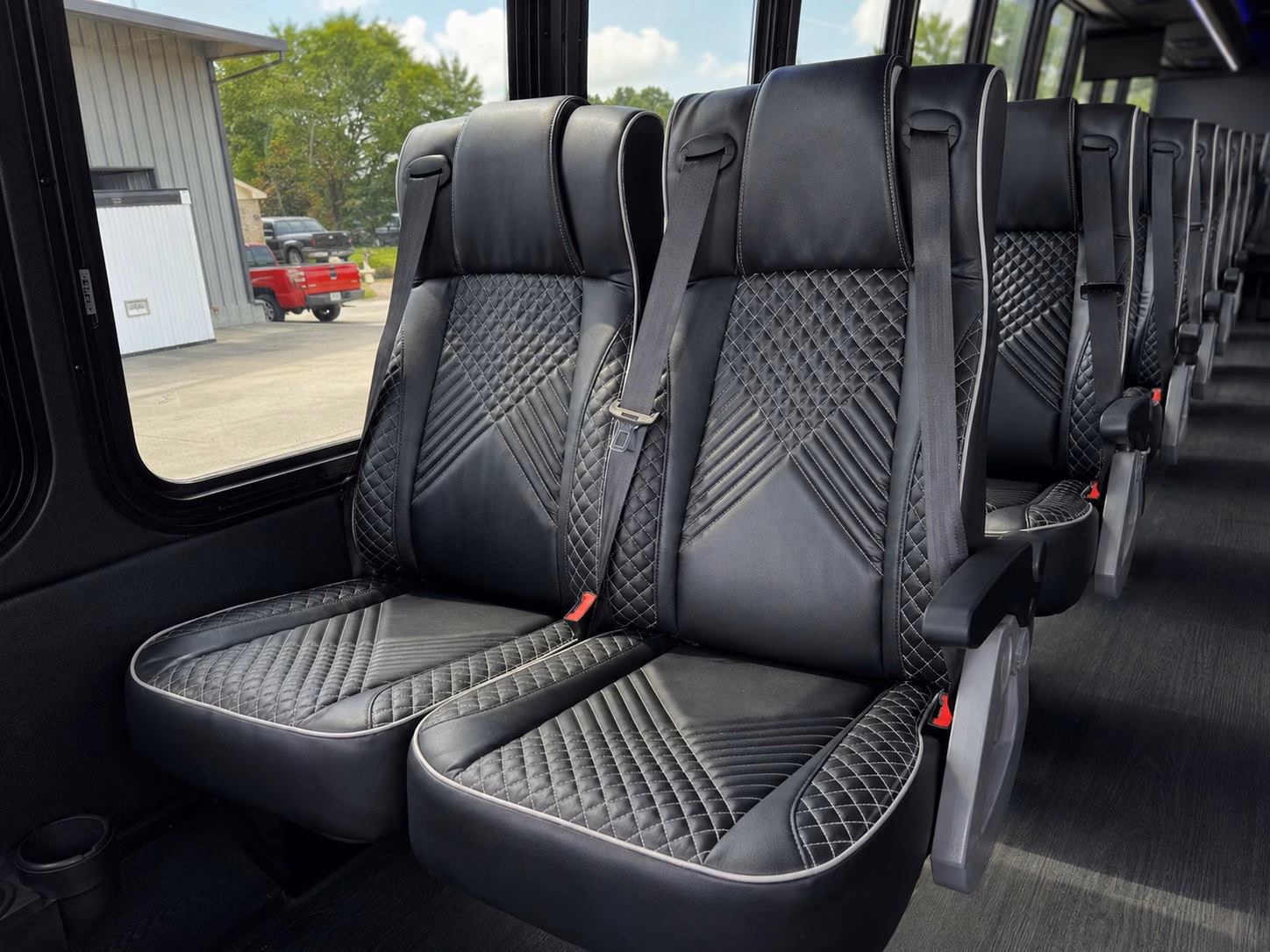 56 passenger charter bus inside