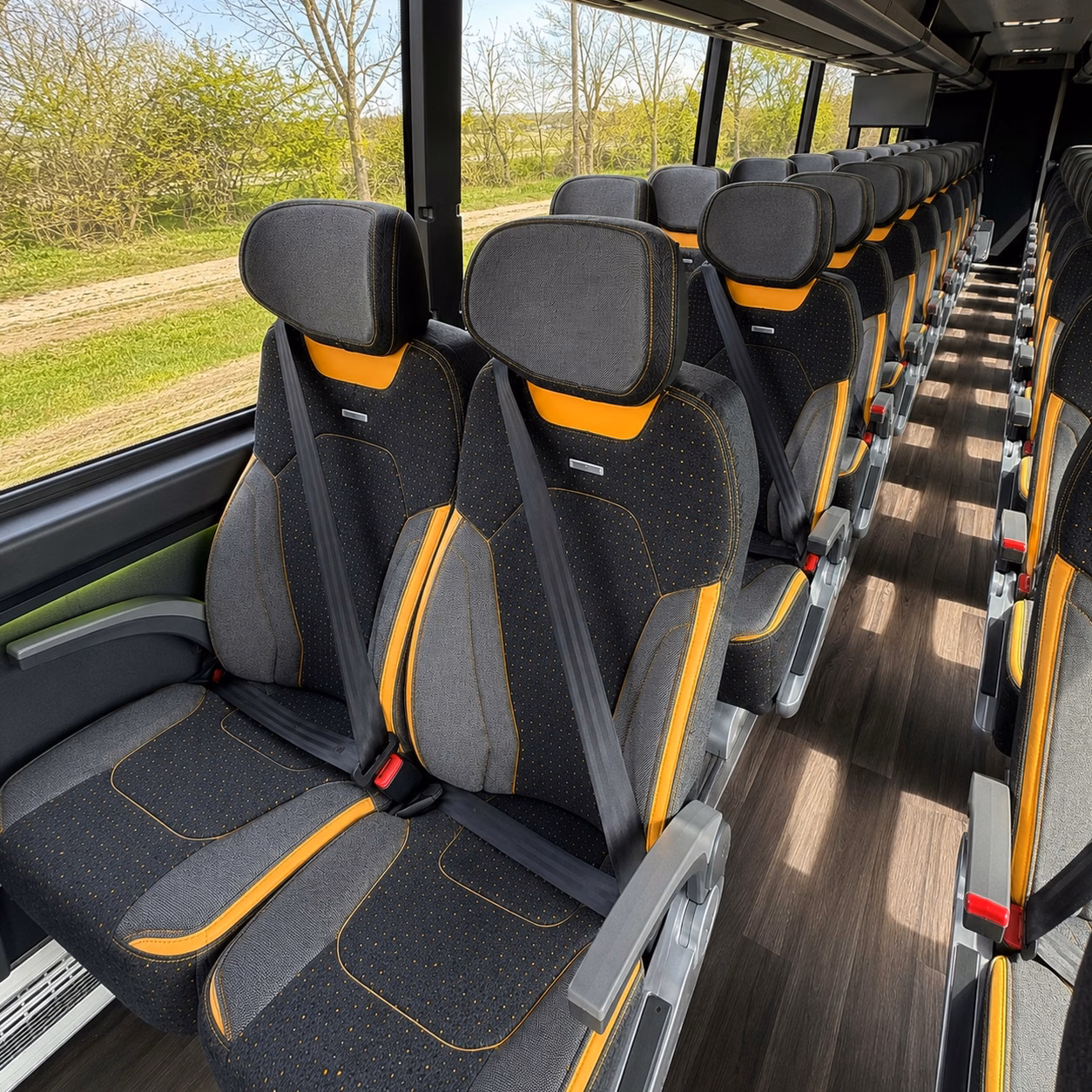sarasota charter bus rental interior